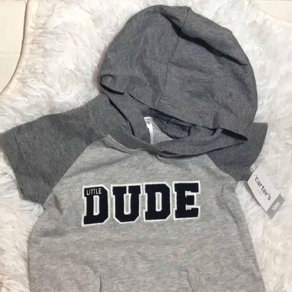 Carter’s Little Dude Hooded One Piece- 18 …